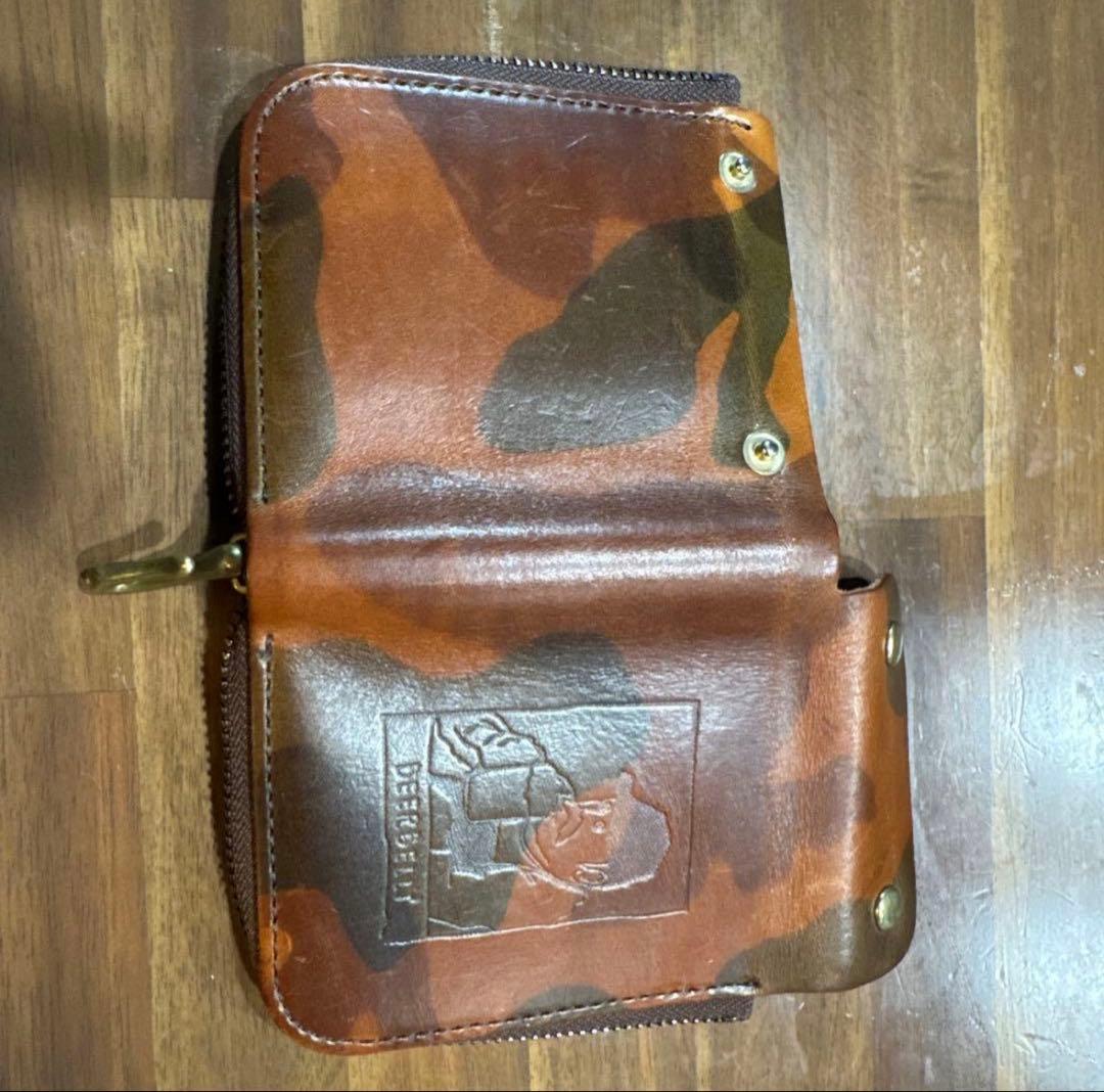 BEERBELLY レザー迷彩二つ折り財布