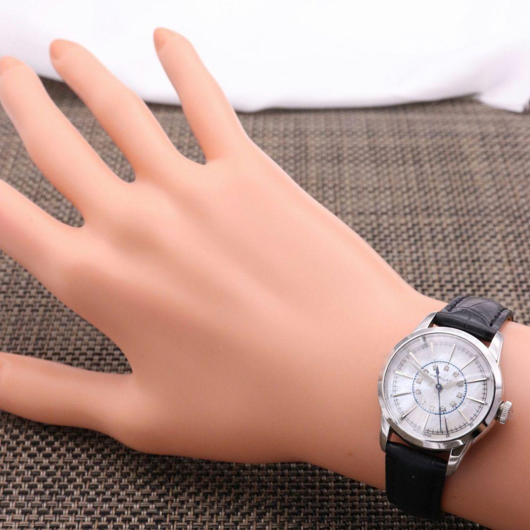 正規品【新品電池】HAMILTON レイルロード/動作良好 ダイヤ12P 美品