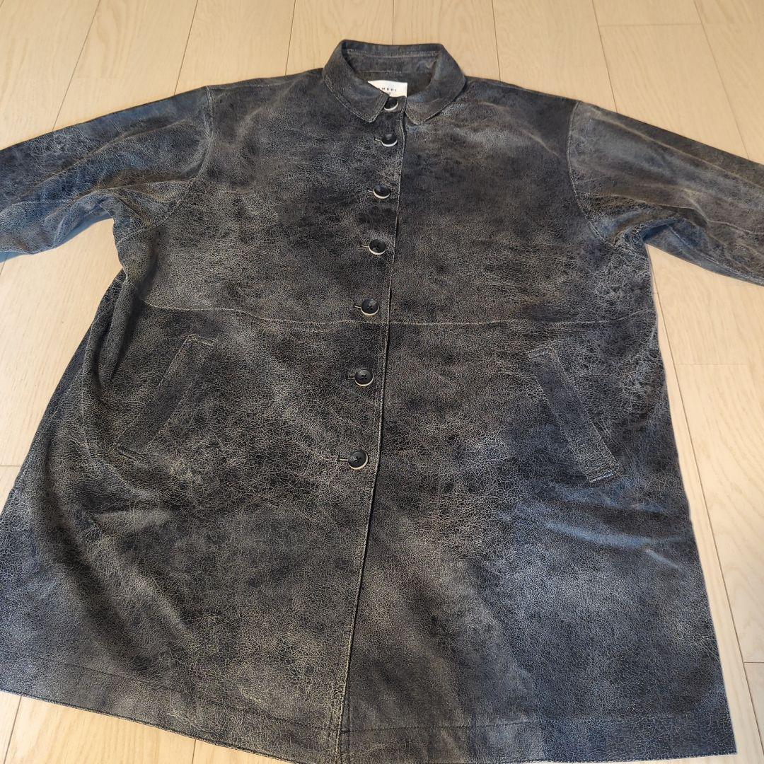 Ameri　CRUSHED LEATHER COAT