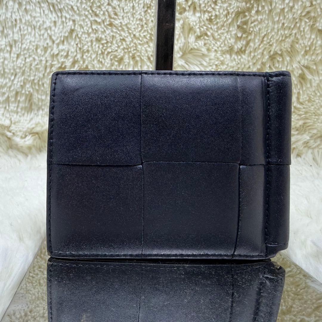 ✨極美品✨ボッテガヴェネタ カセット マネークリップ 折り財布 ネイビー
