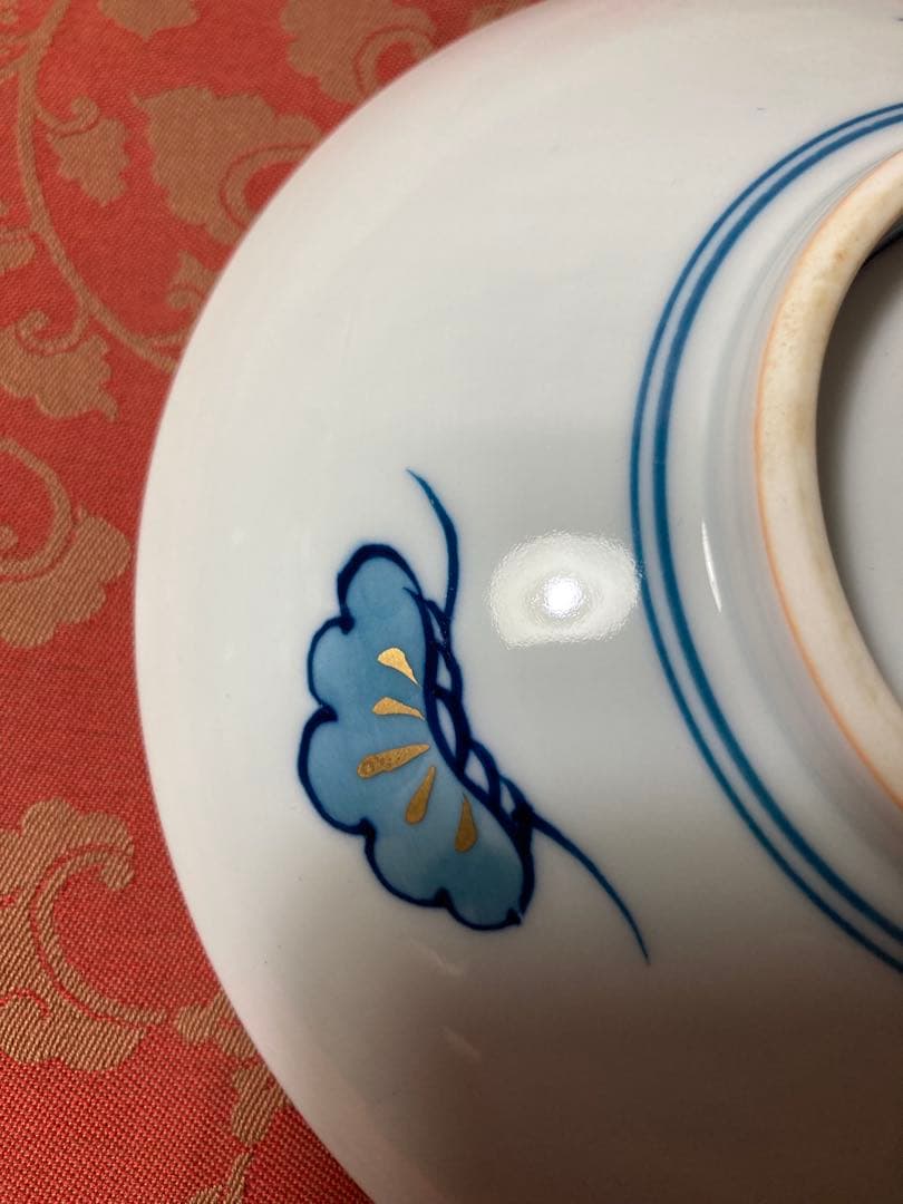 源右衛門　染錦松銘々皿　5枚セット