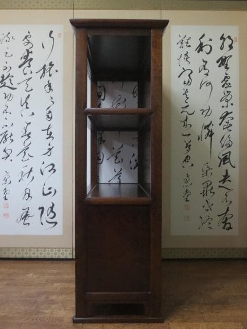 松本民芸家具 ミズメザクラ 無垢材 E型 クズ布 飾り棚 定価297.000円