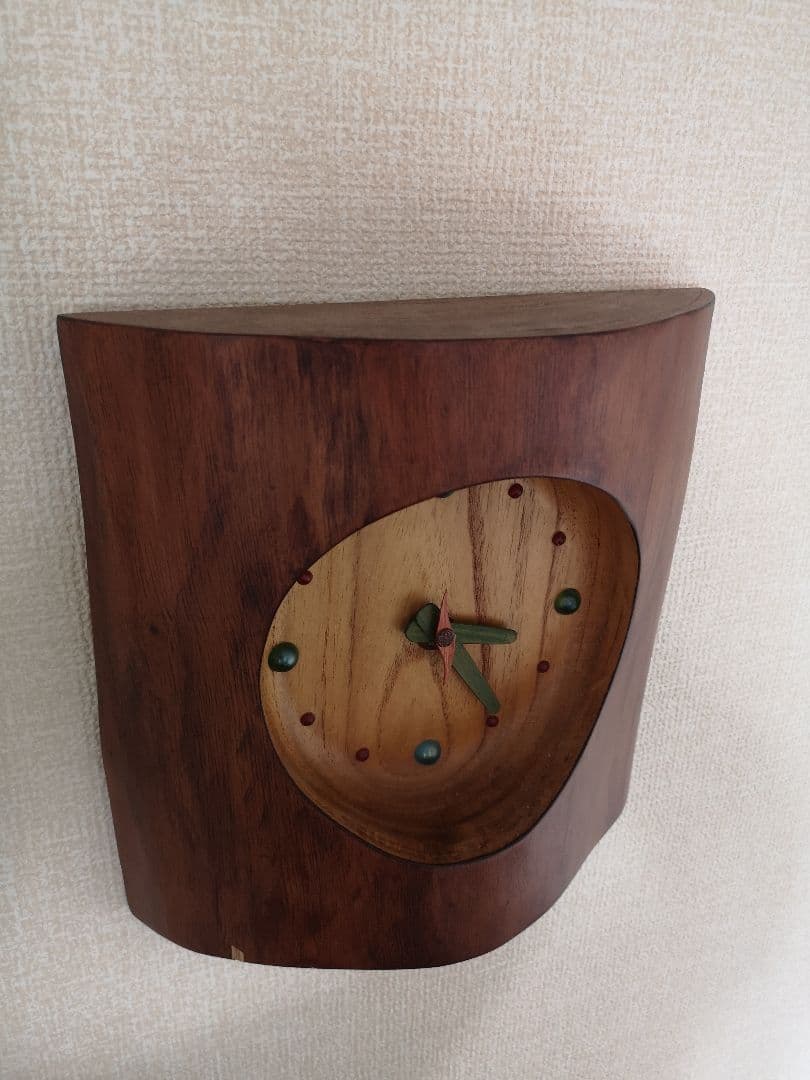 一心工房　掛時計　沖縄琉球やんばる　センダン　木製