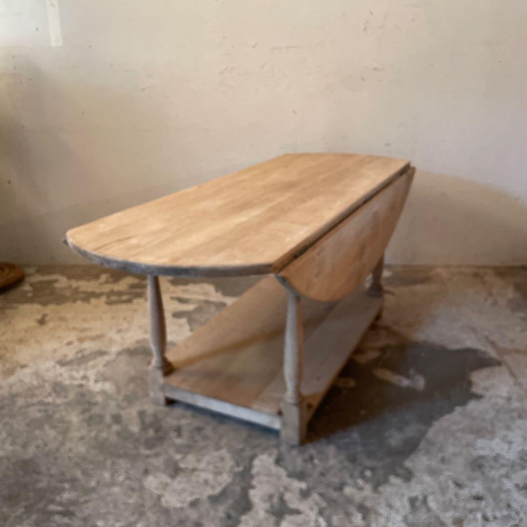 ドロップリーフサイドテーブル　ドロップリーフコーヒーテーブル　テレビ台　剥離