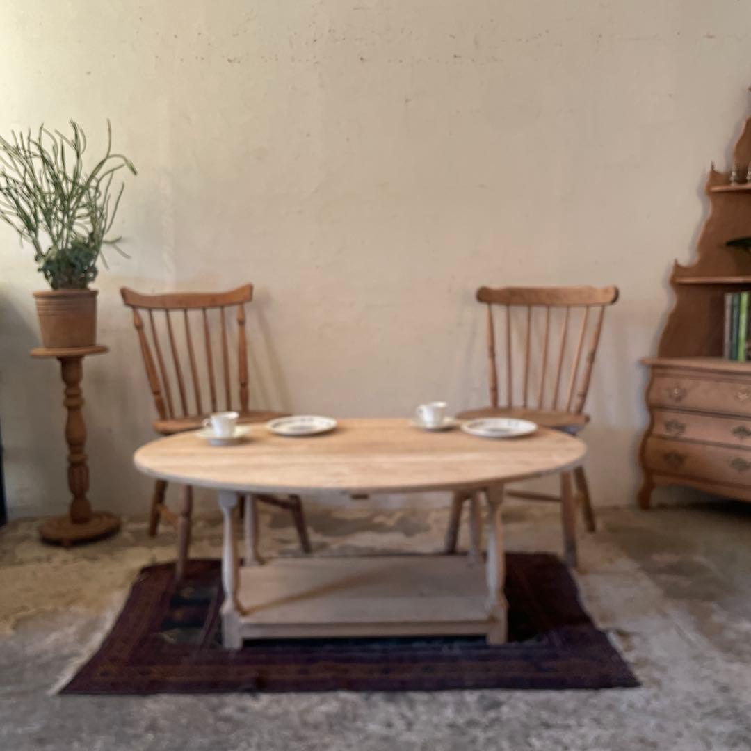 ドロップリーフサイドテーブル　ドロップリーフコーヒーテーブル　テレビ台　剥離