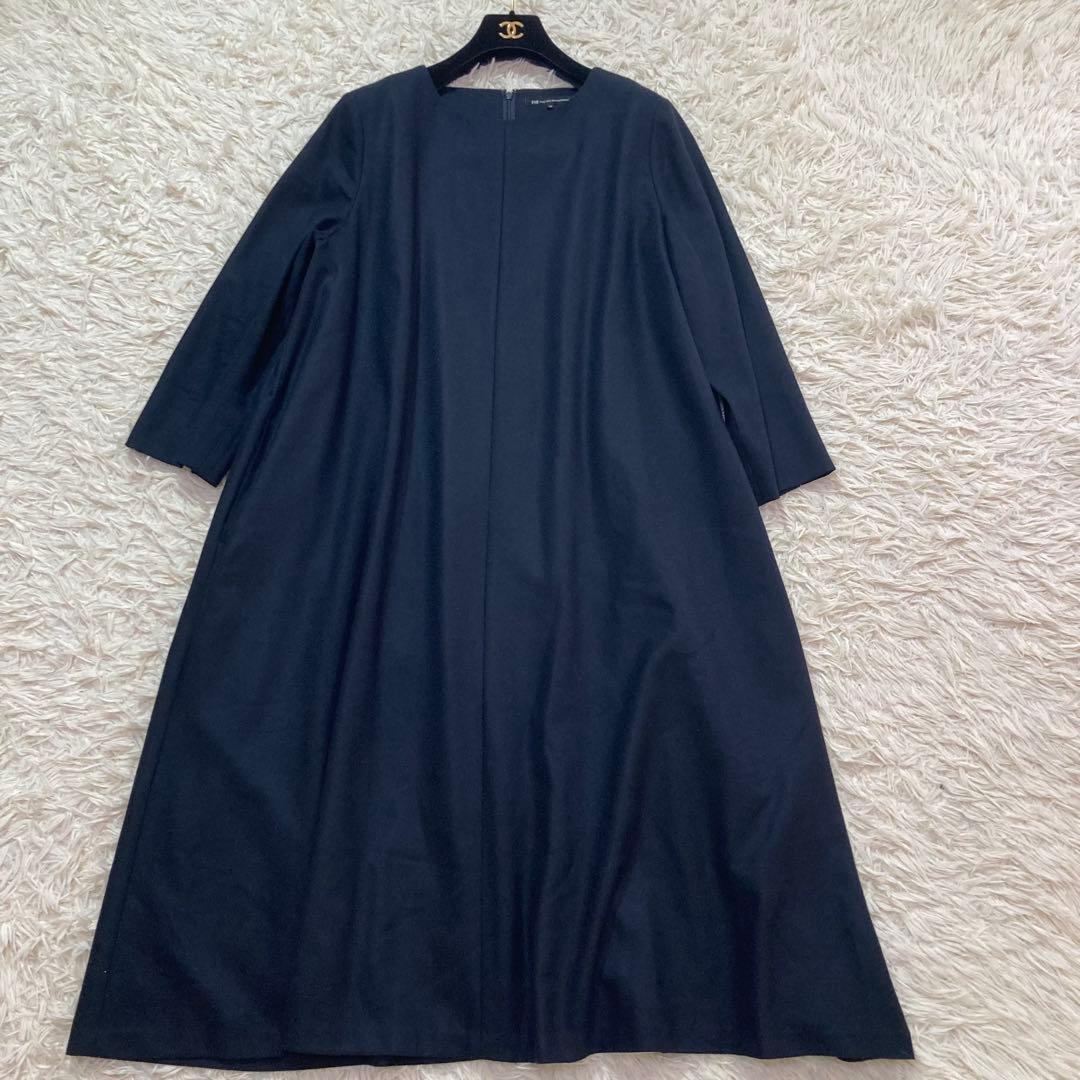 23AW 極美品　ウールジョーゼット Aライン ワンピース　50 大きいサイズ