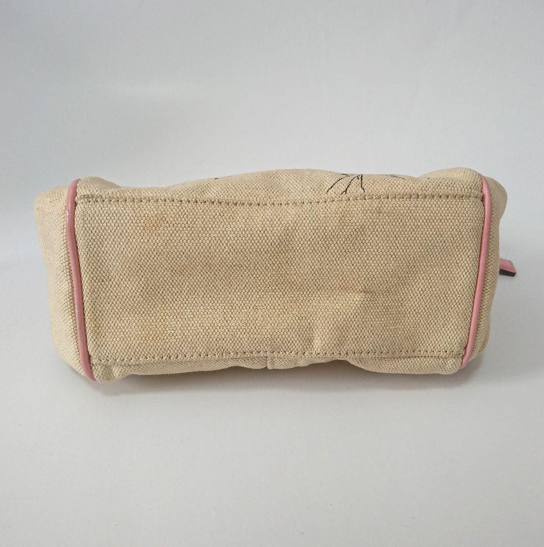 coach✨アクセサリーポーチ キャンバスタトゥー 花柄 ワンハンドル