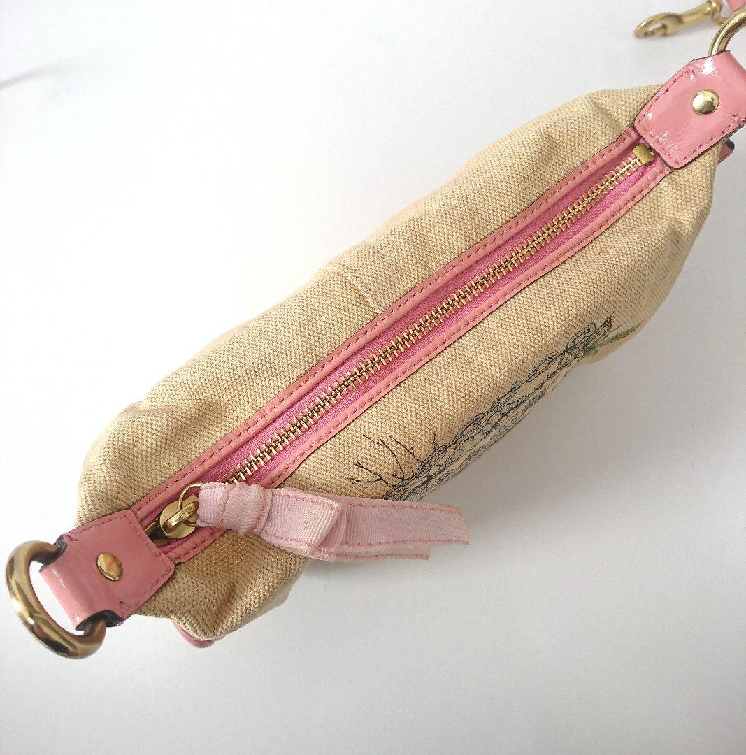 coach✨アクセサリーポーチ キャンバスタトゥー 花柄 ワンハンドル