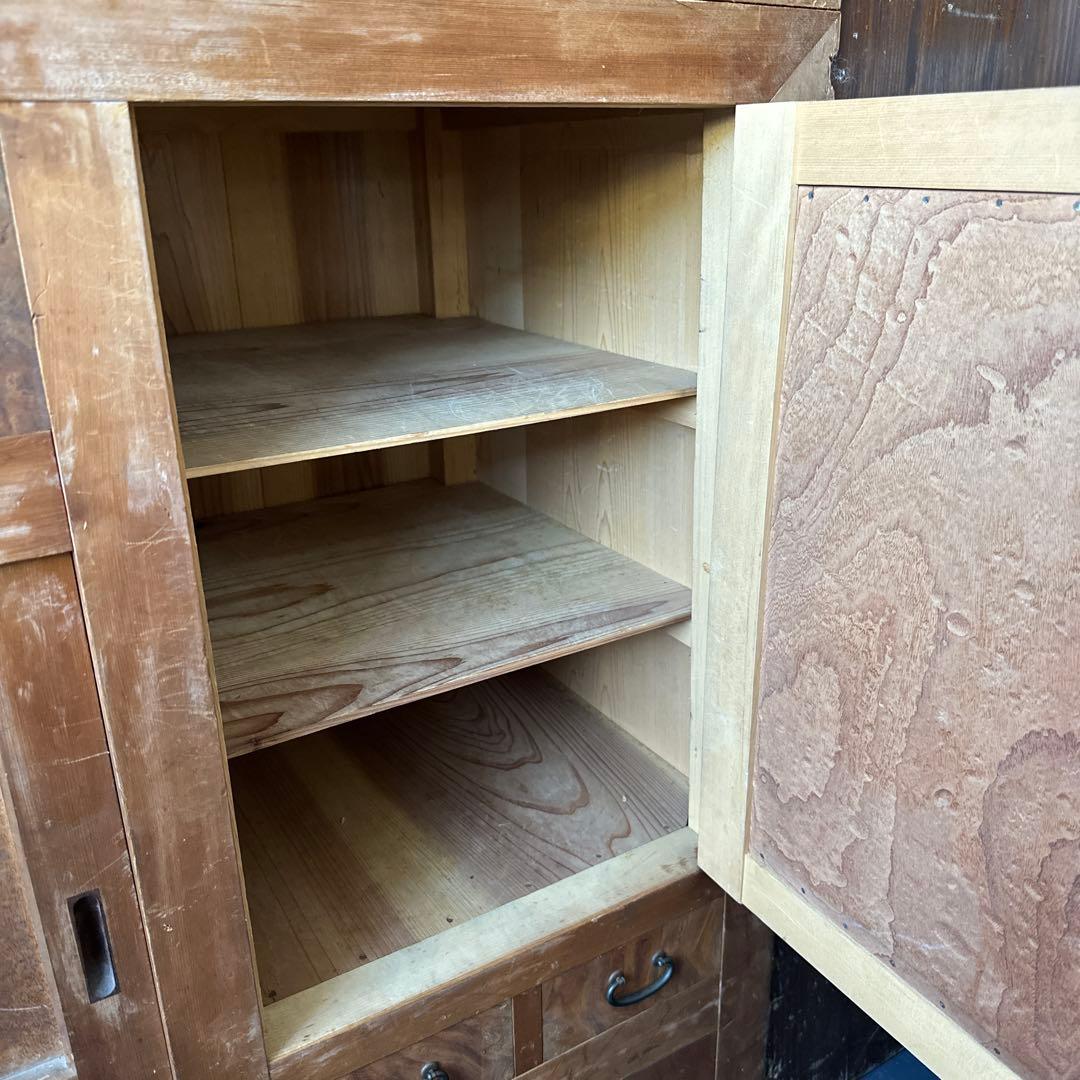 大幅お値下げ‼️時代箪笥　欅面　食器棚に！什器に！ヴィンテージ箪笥　収納に！