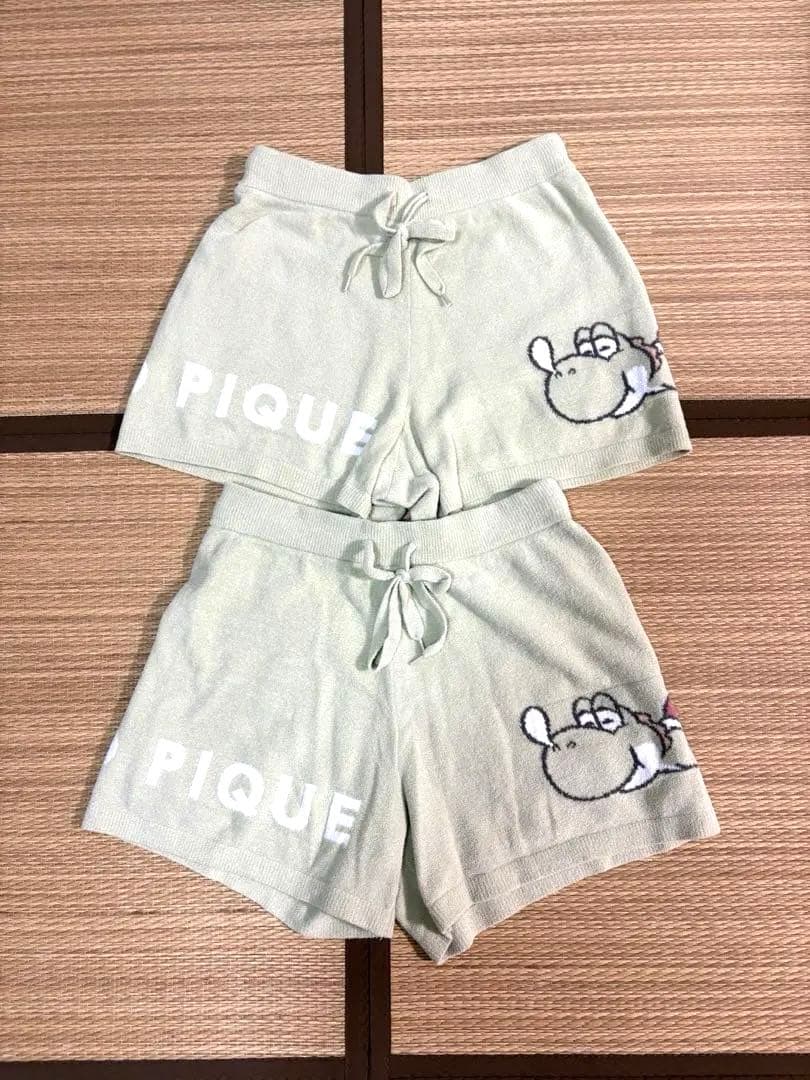 ジェラートピケ　ヨッシー ルームウェア・ルームシューズ・クッションセットおまけ付