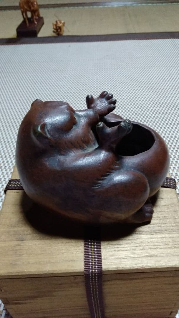 ◼️備前焼 筆洗い◼️珍品 狸