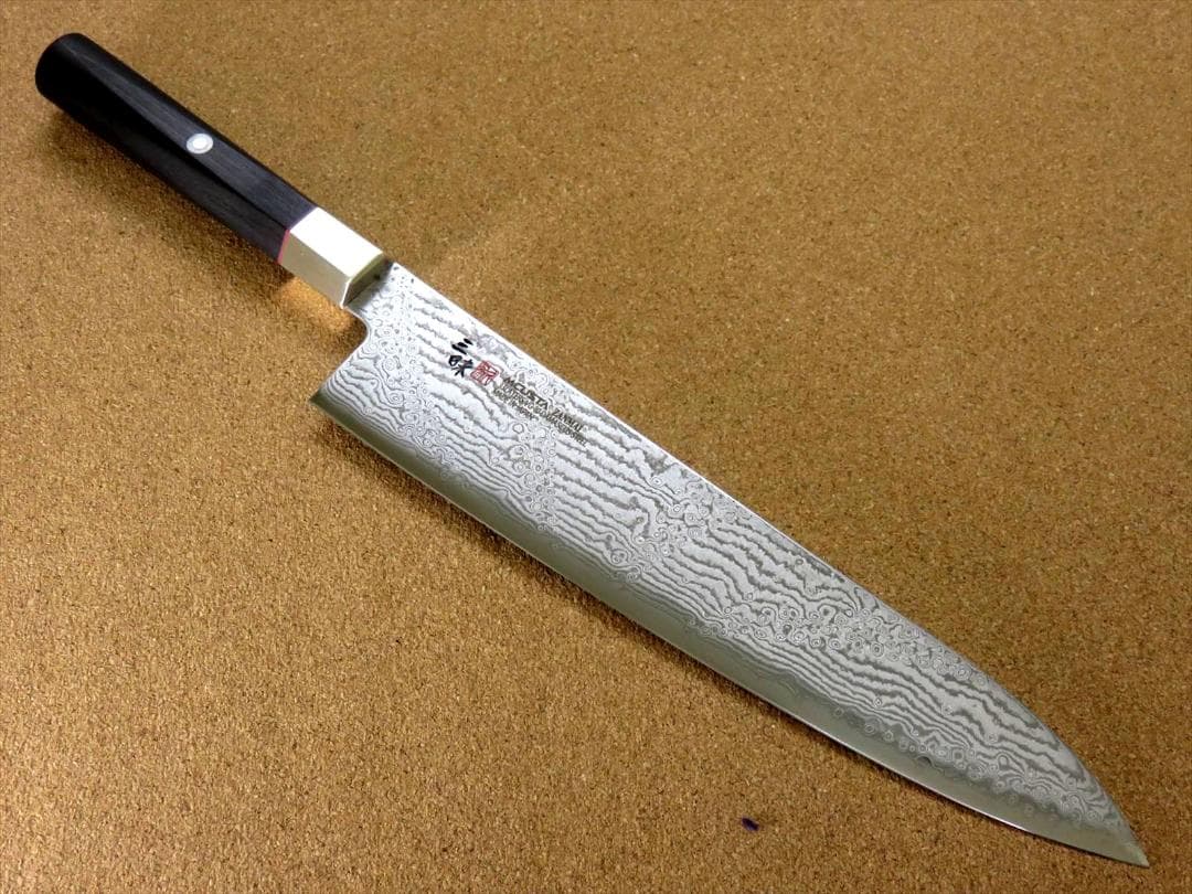 関の刃物 牛刀 240mm 三昧 ハイブリッド スプラッシュ ダマスカス 包丁