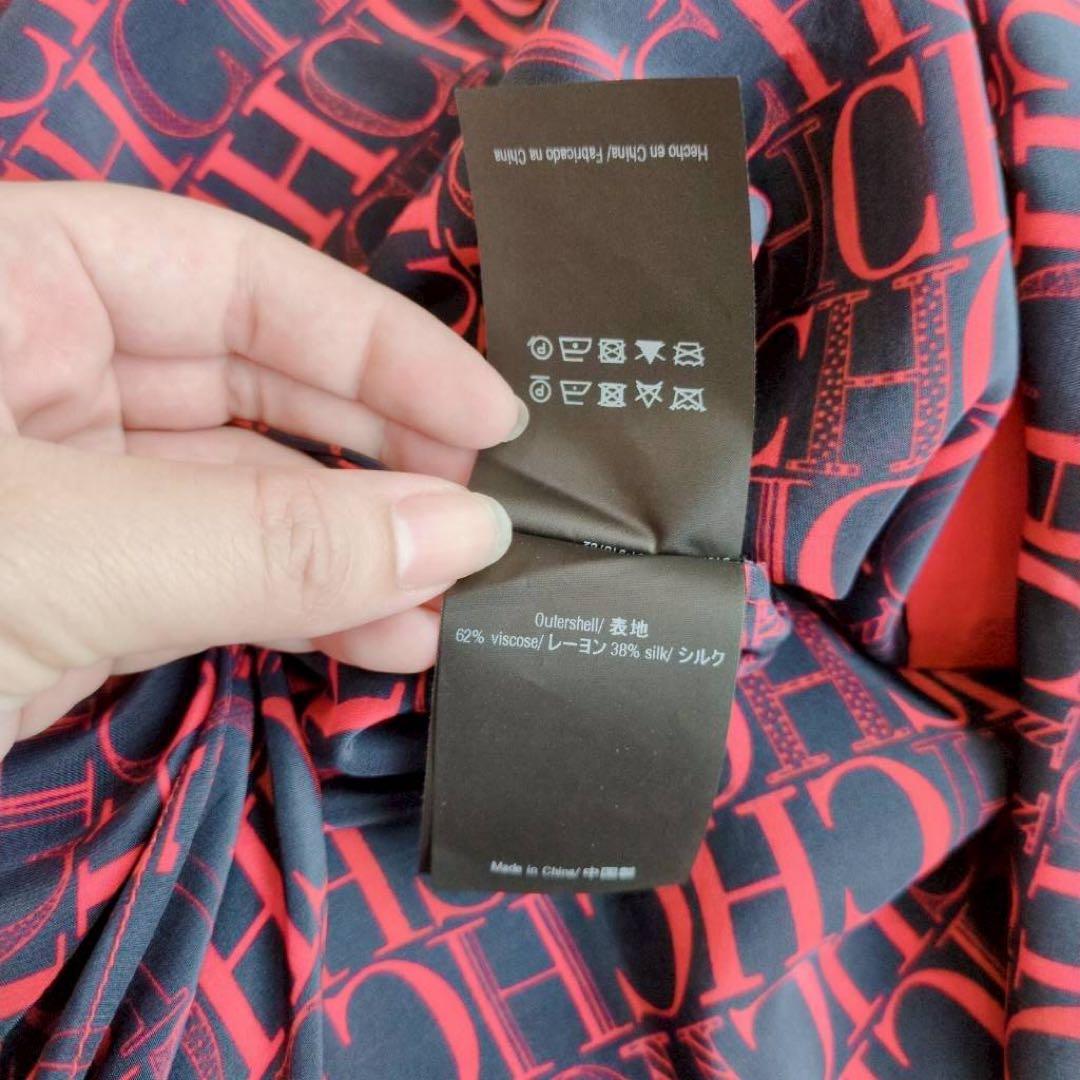 キャロリーナヘレラ ワンピース ロゴプリント 総柄 シンメトリー 6