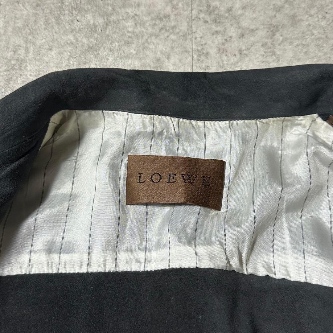 美品 LOEWE 山羊 スウェードレザー シャツジャケット