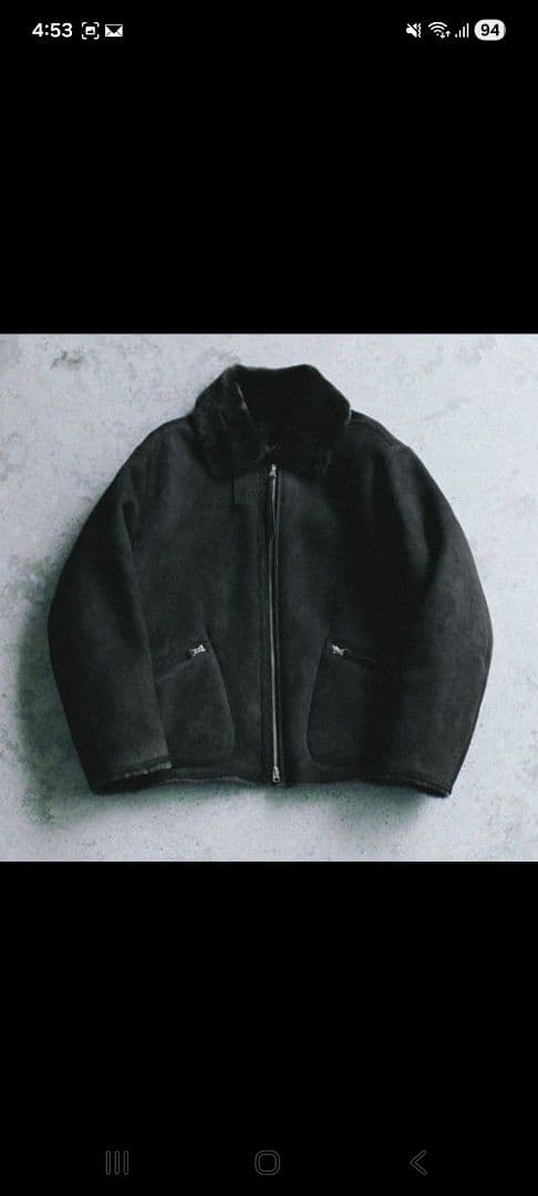 ダークグレー ムートンコート Sサイズ