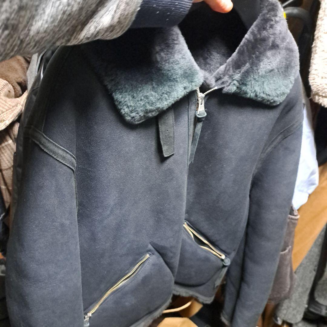 ダークグレー ムートンコート Sサイズ