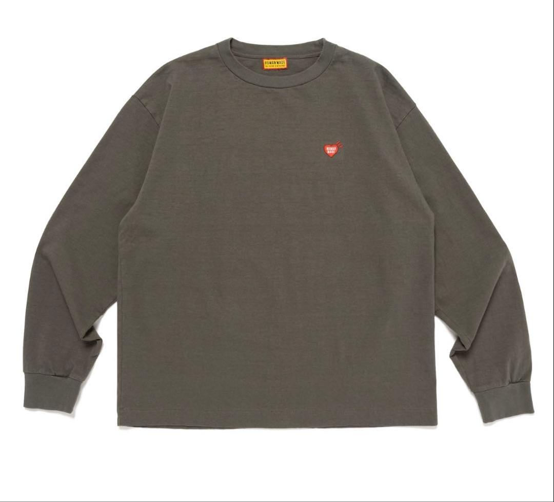 新品　HUMANMADE ヒューマンメイド　Tシャツ　ロンT チャコール　M