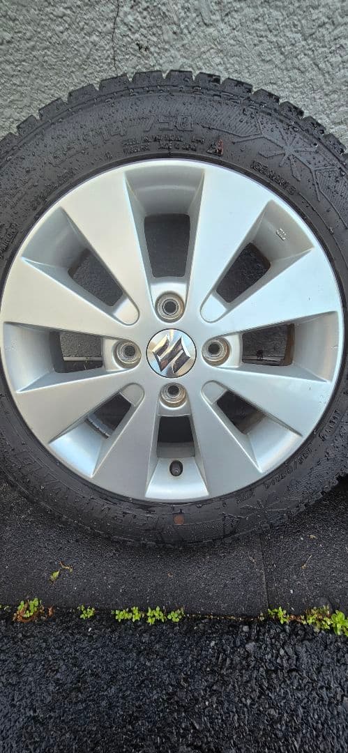 スズキワゴンR純正ホイール スタッドレスタイヤ14インチグッドイヤーアイスナビ6