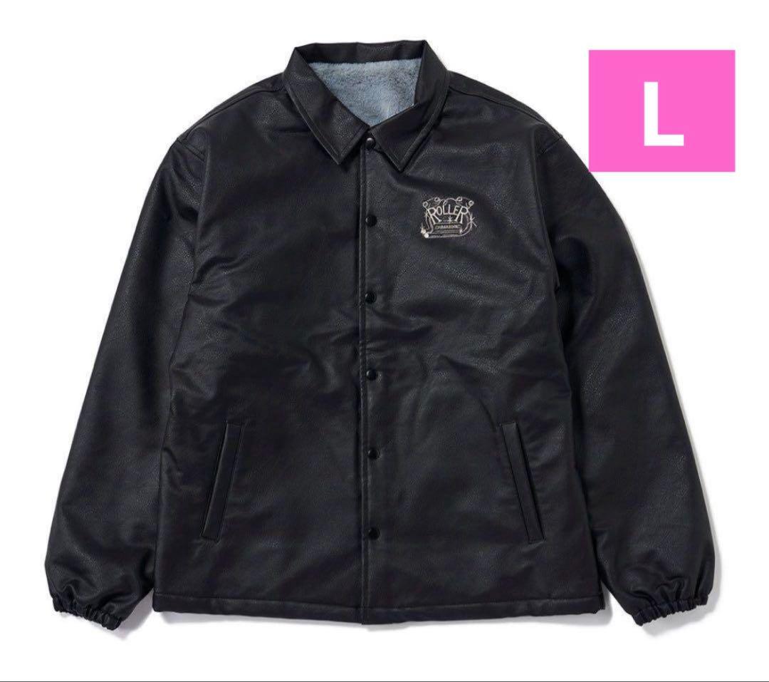 即完ROLLER FAKE LEATHER COACH JACKET