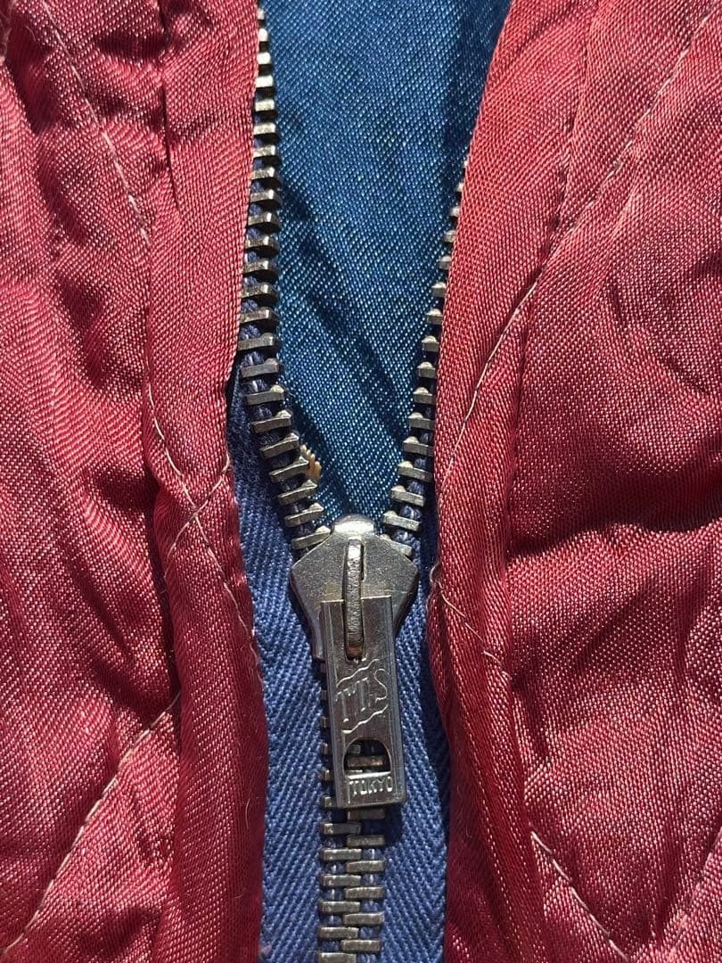 50s souvenir jacket スカジャン 龍と虎の刺繍 赤/シルバー
