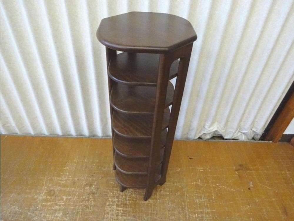 カリモク　スリッパラック　6段　玄関　リビング　収納　花台　置台　美品