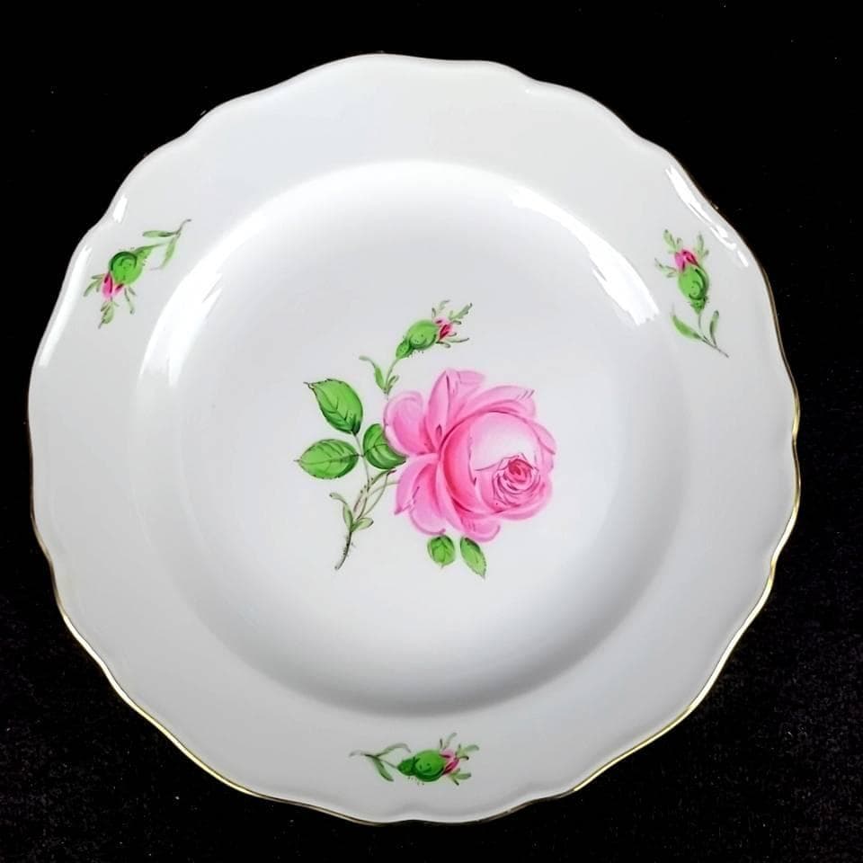 ●美品＊マイセン　ピンクローズ　マイセンのバラ　デザートプレート　18cm 1