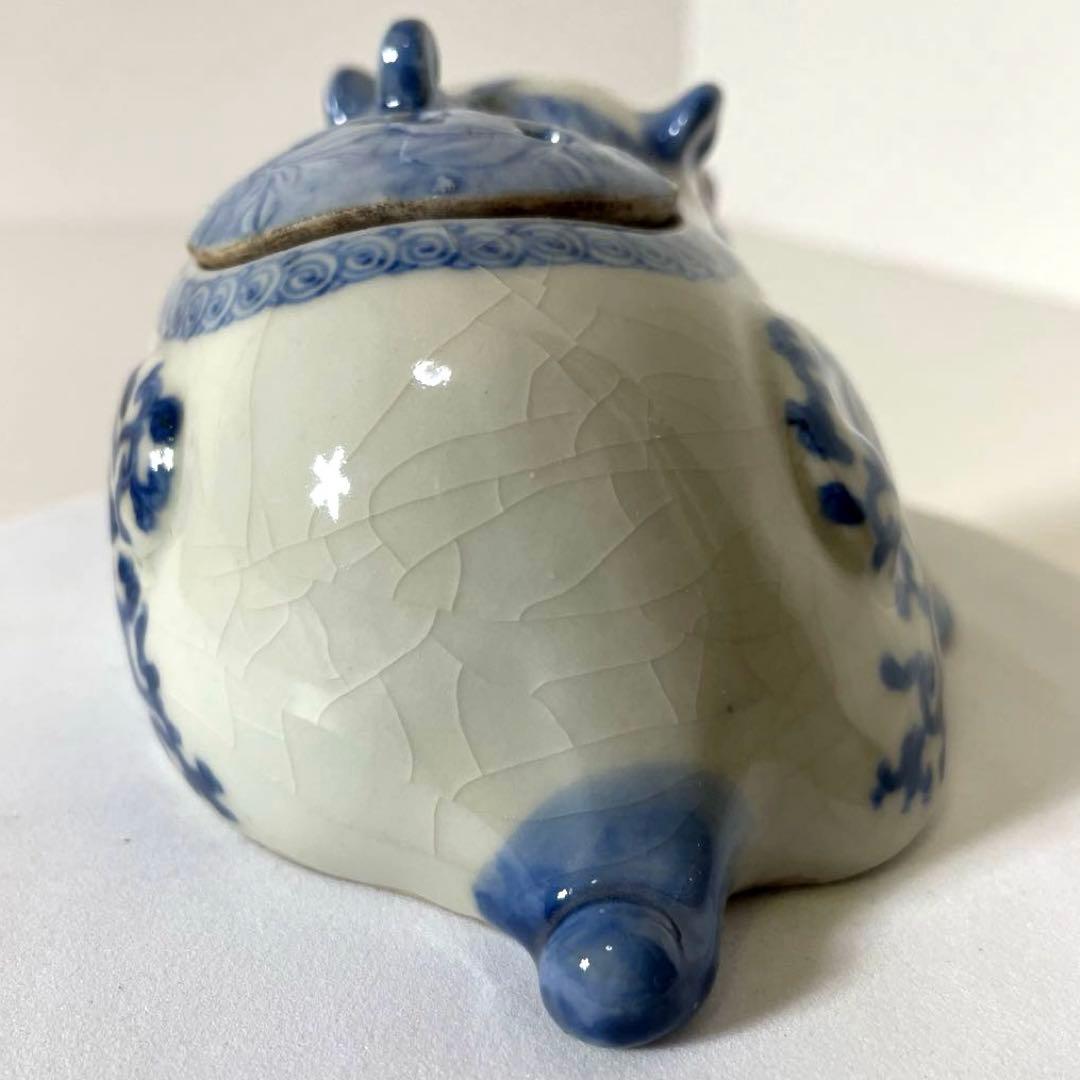 #XG446 古染付・猪型香炉・古染付・伊万里・香炉・骨董・中国古玩