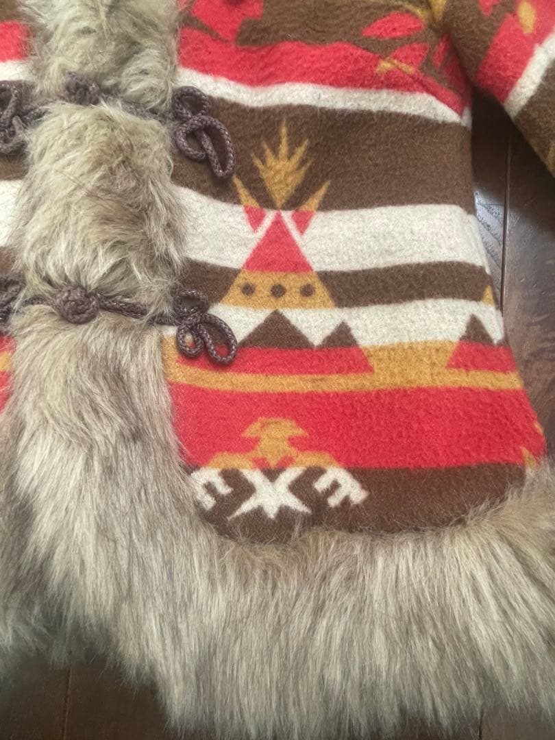 極美品 オゾンコミュニティ ネイティブ柄 ファージャケット ヒステリックグラマー