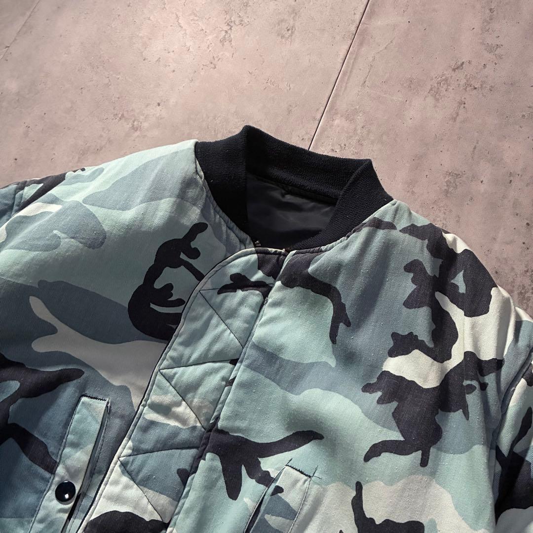 希少 usa製 古着 HOPE MFG 短丈 リバーシブルブルゾン 迷彩 L