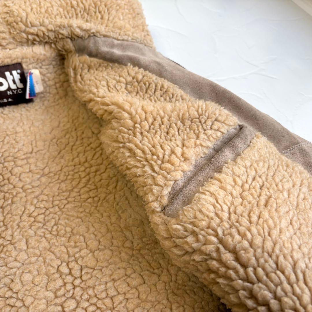 【schott】Suede bomber jacket hoodie 390