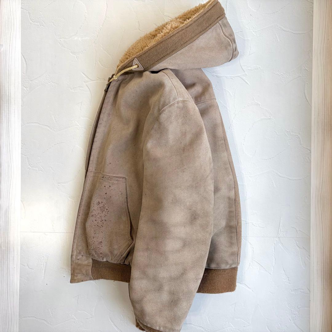 【schott】Suede bomber jacket hoodie 390