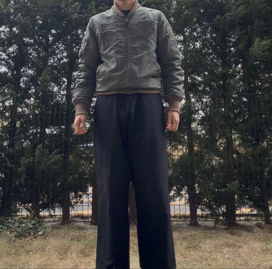 ALPHA MA-1 フライトジャケット 2way フード着脱 ワッペン