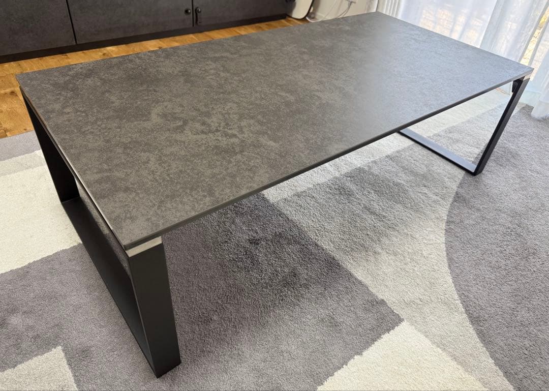 【美品】ニトリ センターテーブル セラス118 BKセラミック