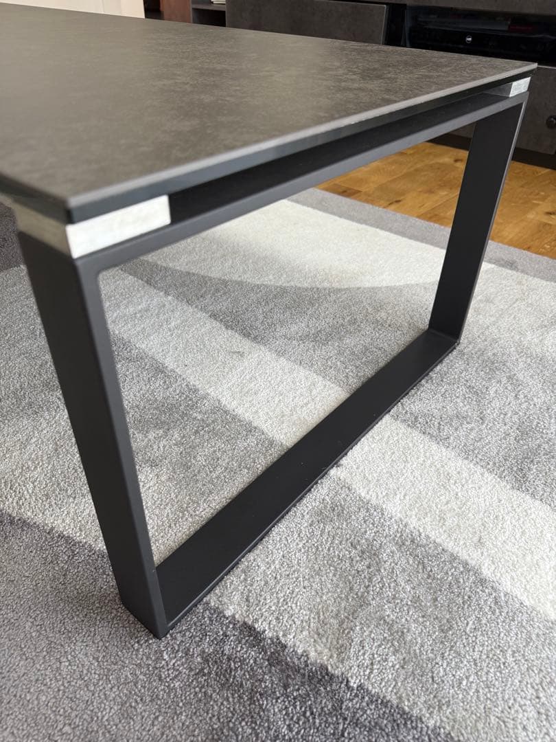 【美品】ニトリ センターテーブル セラス118 BKセラミック