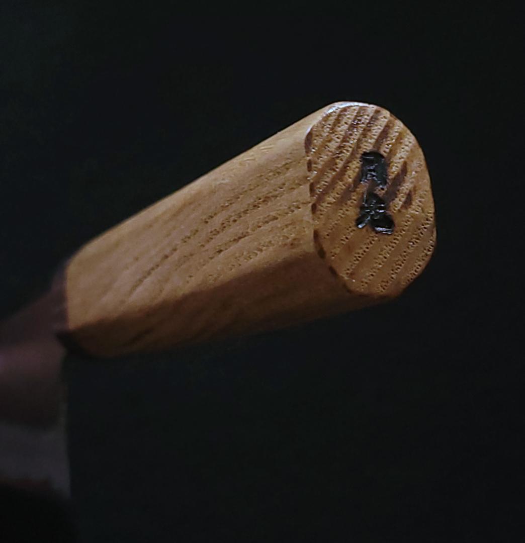 白紙1号 黒打 万能包丁 165㎜ G9365 栗柄 月光作 手作り