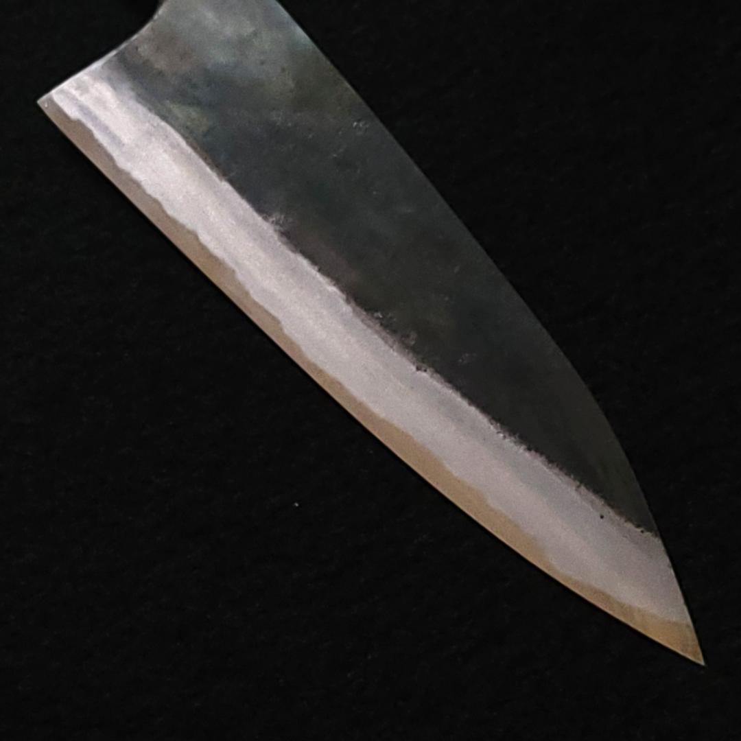 白紙1号 黒打 万能包丁 165㎜ G9365 栗柄 月光作 手作り