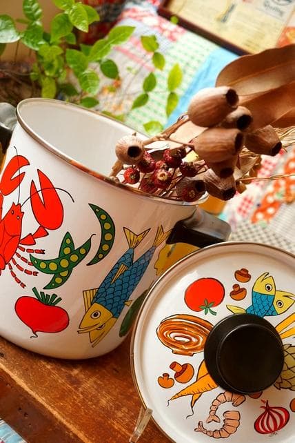 希少 アメリカ 1960's ヴィンテージ ミッドセンチュリー 琺瑯 ホーロー