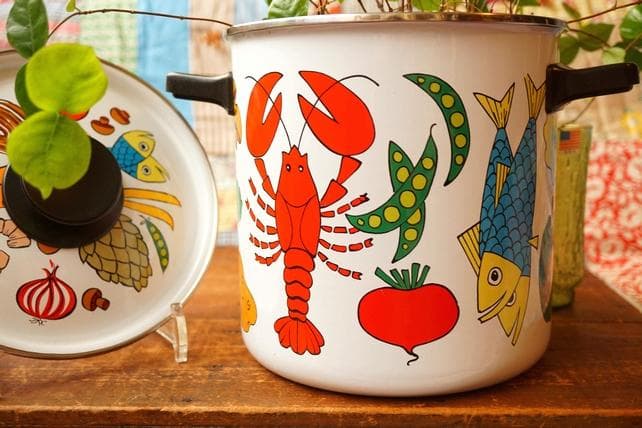 希少 アメリカ 1960's ヴィンテージ ミッドセンチュリー 琺瑯 ホーロー