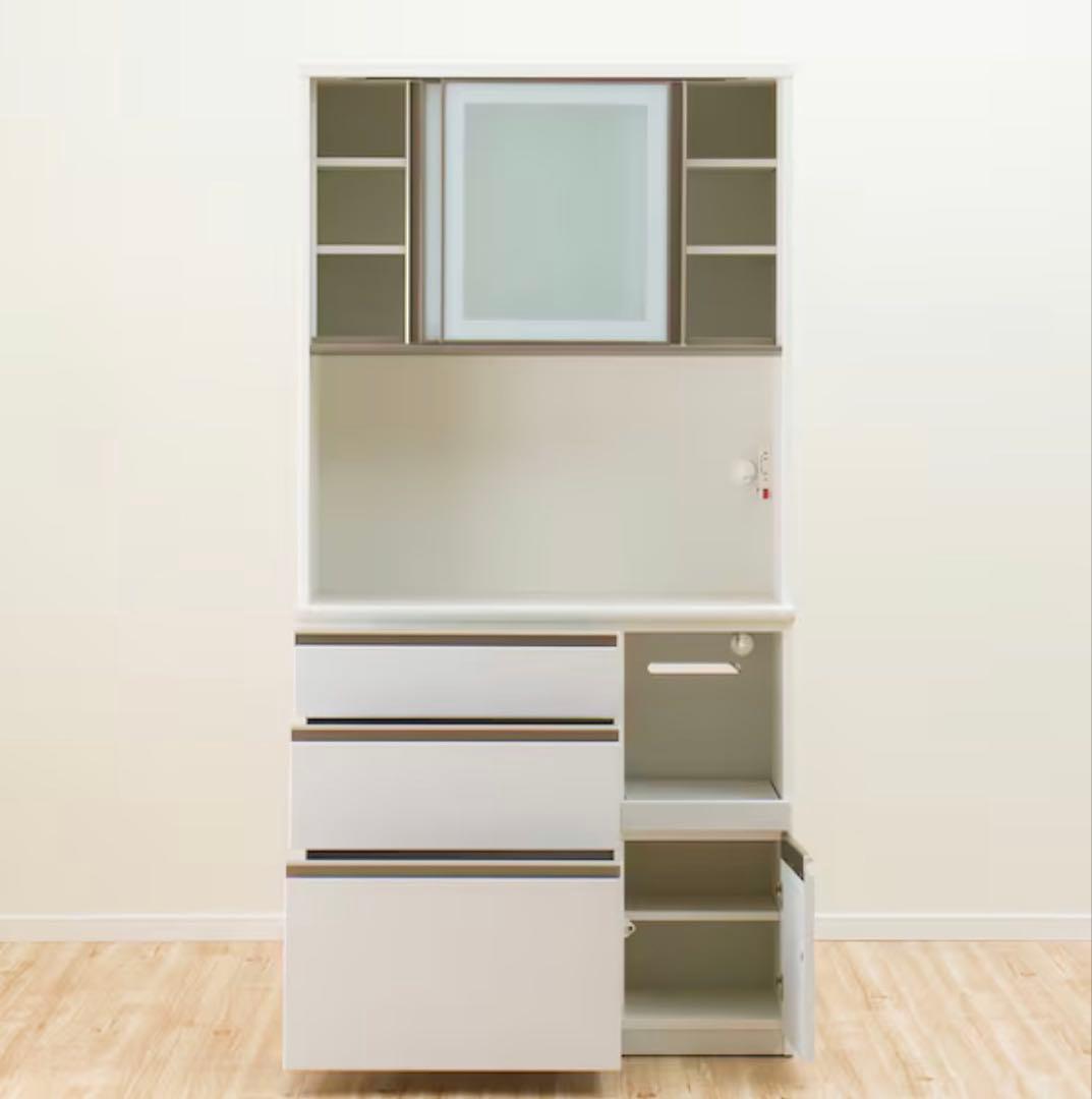 ニトリ キッチンボード アルミナ2 100KB WH