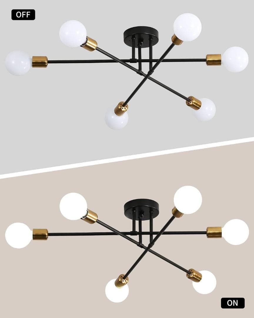 ☆6灯 シャンデリア シーリングライト ペンダント　北欧