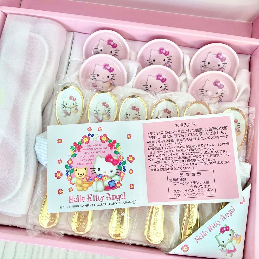 ★未使用！スプーンセット レトロハローキティ エンジェル 希少 1998年当時物