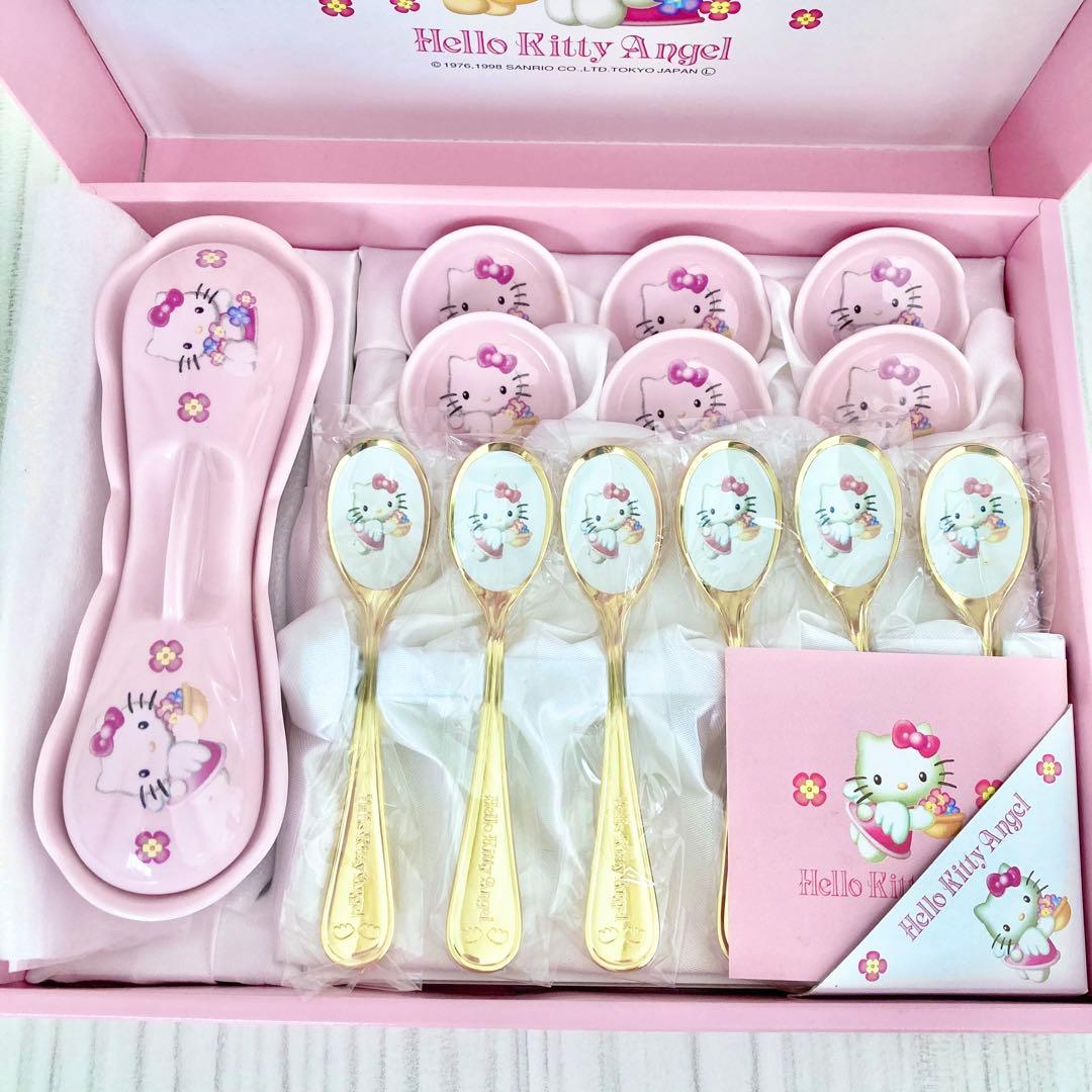 ★未使用！スプーンセット レトロハローキティ エンジェル 希少 1998年当時物
