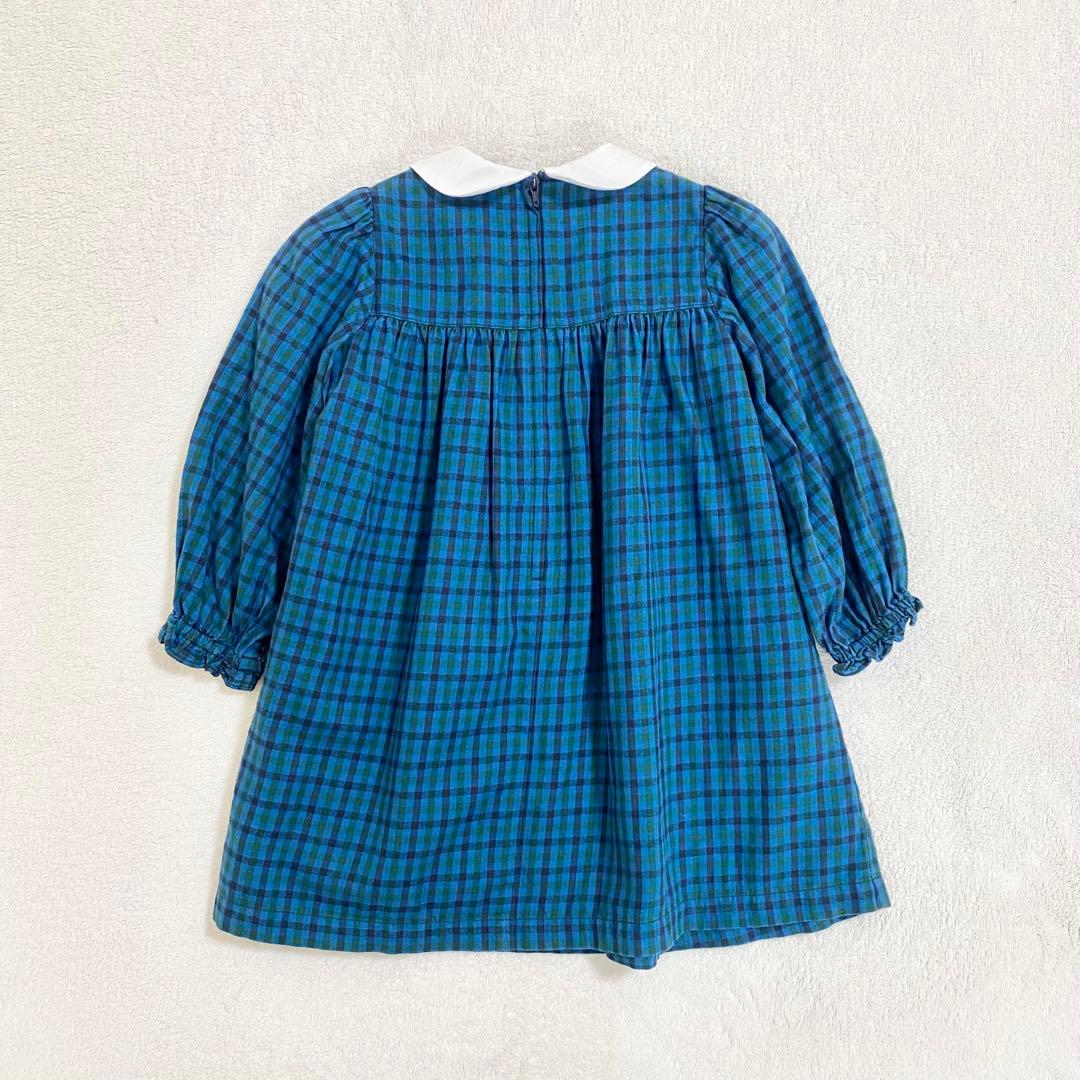 familiar ファミリア ワンピース 青系 チェック 現行品 フォーマル
