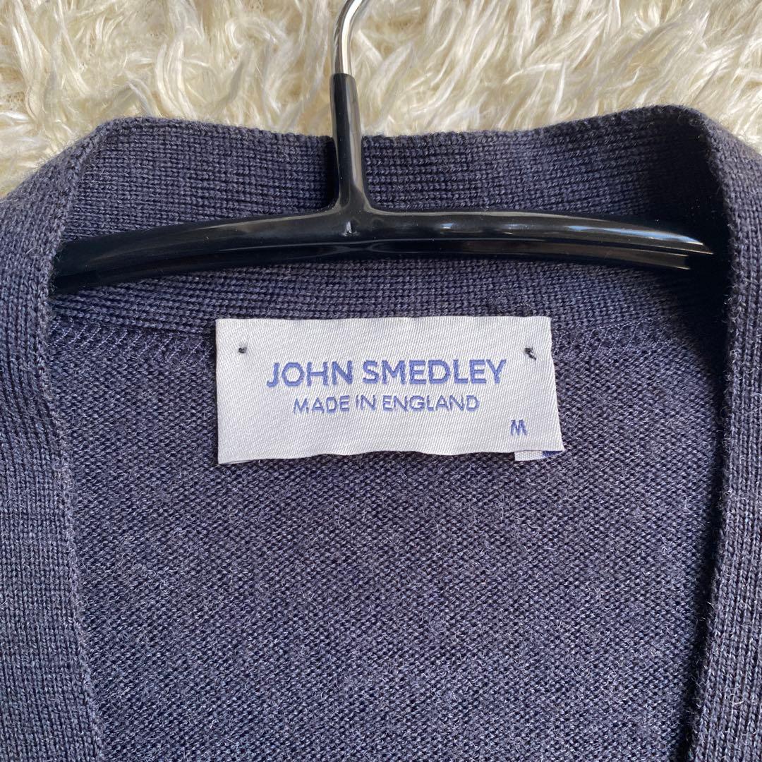 【日本別注】JOHN SMEDLEY 24G A4590 カーディガン ネイビー