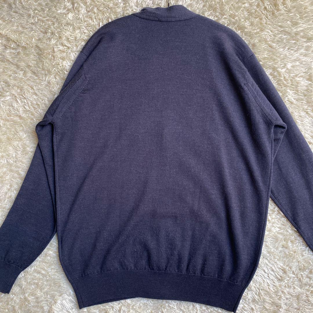 【日本別注】JOHN SMEDLEY 24G A4590 カーディガン ネイビー