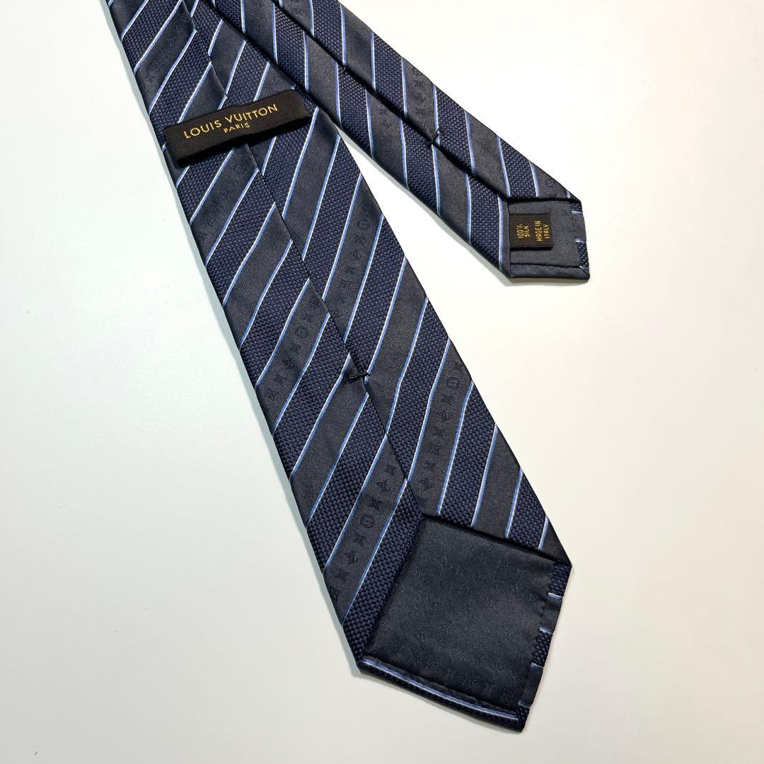✨美品✨LOUIS VUITTON ネクタイ　モノグラム　ストライプ　ビジネス