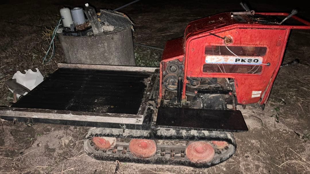 ヤンマー小型農機具 PK60 赤色 キャタピラ式