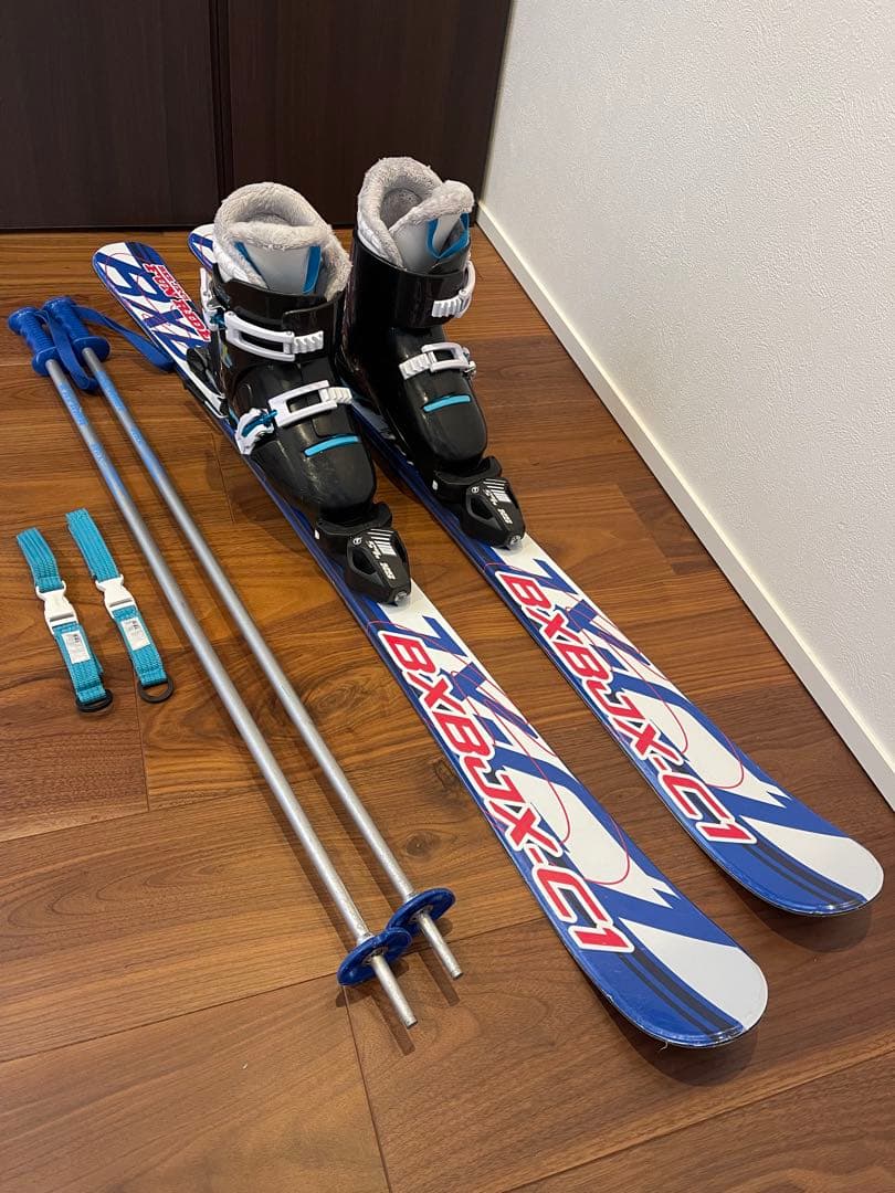 キッズ　スキー板118㎝　ストック ブーツ 3点セット ジュニア スキーセット