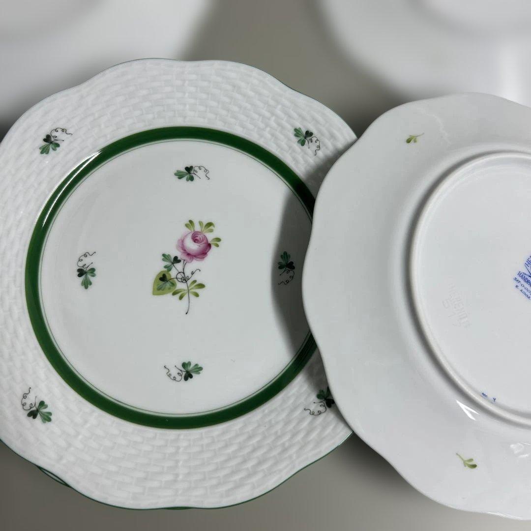 未使用近✨ヘレンド ウィーンの薔薇 プレート 19cm 皿 ピンク ローズ6枚