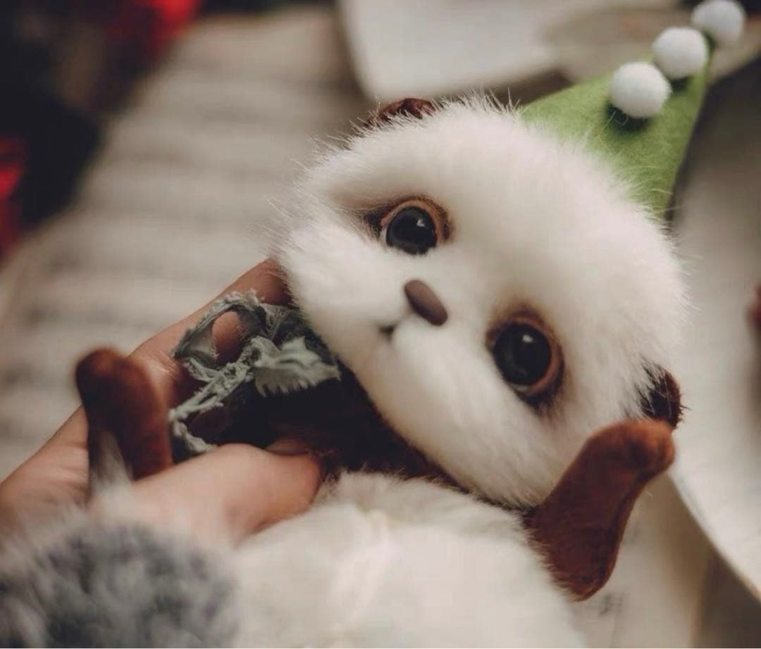 大きいお目目のパンダちゃん アーティストベア テディベア 海外作家様 ぬいぐるみ